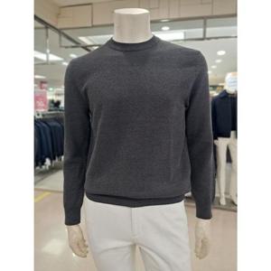 바쏘옴므 세이브존05 차콜면혼방라운드엠버싱스판니트 WSZ1WR16ACH