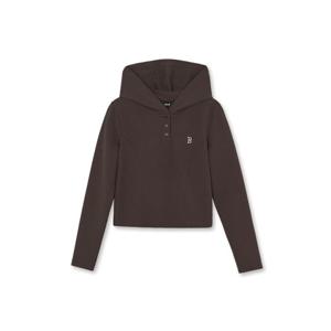 MLB  (3FHDB1261-43BRD) 여성 베이직 슬림핏 와플 후드티