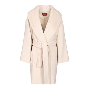 [MAX MARA STUDIO] 라프리마 여성 니 Length 알파카 앤 버진 울 코트 252601603260058 화이트 /8