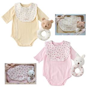 M밍크뮤D (쌍둥이선물)26SS 쁘띠모달SET바디슈트 턱받이딸랑이 (3637004007A)