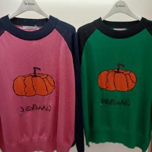 Latium HC06 붐느낌 찰랑찰랑한 이중컬러 라운드 호박 니트티 T2613sw14