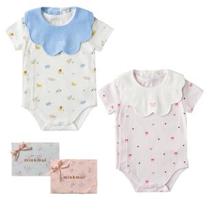 M밍크뮤D 26SS 멀티주주쁘띠리본SET바디슈트 2종 택1 턱받이 (363700400102)