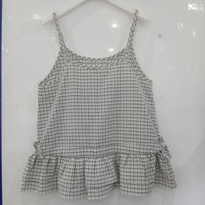 [에꼴리에][모다부평]프릴단 캉캉 체크 뷔스티에/26B5681WT_BP