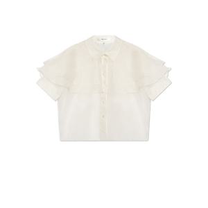 26SS Frame 실크 탑 with ruffles WP26WSH0080CREA TP571087041