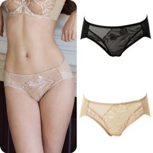 [와코루]살루트 프리미엄 유러피안 감각의 튤레이스 자수 노라인 햄팬티 (DPT0464H)