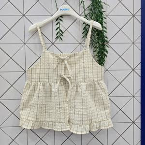 [에꼴리에]에꼴리에 주니어 리본묶음 체크 뷔스티에 26B5682_GN