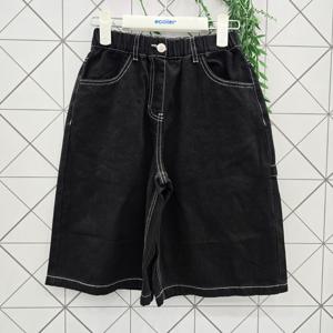 [에꼴리에]에꼴리에 주니어 7부 블랙 카펜터 버뮤다진 26B0288_G