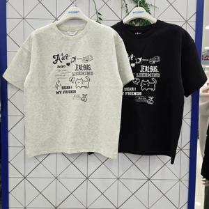 [에꼴리에]에꼴리에 주니어 5부 이모지 믹스 쿨 양면티 26B0481_