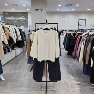 [ab.f.z]AFA1NW37/소매 벌룬 칠부 루즈핏 숏 티셔츠-IC