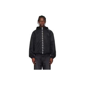 오프화이트 재킷 블랙 부키시 나일론 윈드브레이커 재킷 252607M180002