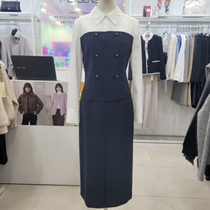 [미센스][김천구미모다점]더블버튼뷔스티에블라우스MB59BLM181Z_