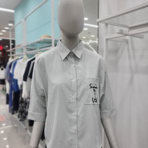 [꼼빠니아]루즈핏 스트라이프 7부 셔츠  CAFF8-WRC800