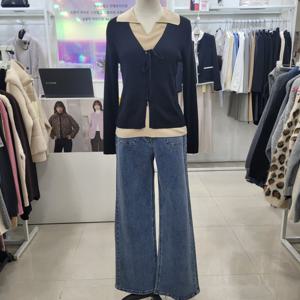 [미센스][김천구미모다점]카라배색가디건형니트MB5XKNM683Z_KG