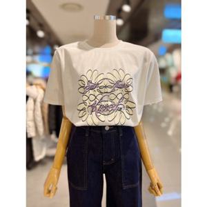 ab.fz 썬키스트 레터링 자수 반팔 티셔츠 (ABXA2HK31E) US