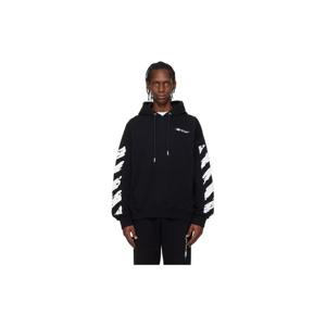 25 FW 오프화이트 남성 블랙 잉크 애로우 스케이트 후드티 252607M202020