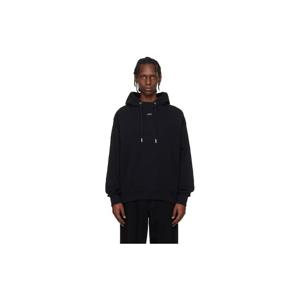 25 FW 오프화이트 남성 블랙 스텐실 애로우 스케이트 후드티 252607M202018