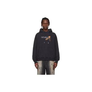 25 FW 오프화이트 남성 블랙 큐피드 애로우 후드티 252607M202014