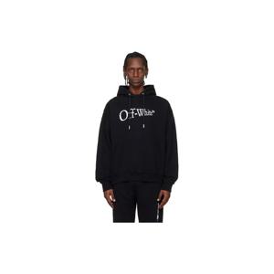 25 FW 오프화이트 남성 블랙 런 애로우 스케이트 후드티 252607M202007