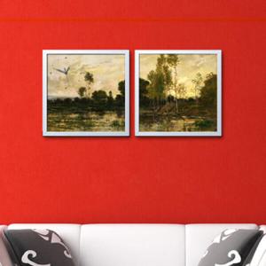 아트박스/꾸밈 px057-명화83_샤를프랑수아도비니의오리나무액자