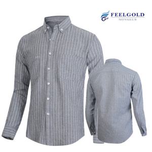 [필골드] DB913 스트라이프 면혼방 버튼다운셔츠