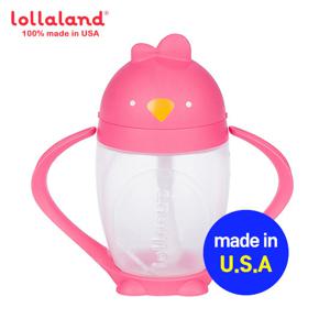 롤라랜드 아기빨대컵 아기물컵 롤라컵 핑크 300ml(세척솔포함)