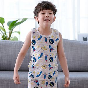 꼬마친구 우주선 민소매 쟈가드 아동내의 실내복