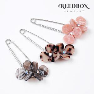 [리드박스] 벚꽃 블로썸 크리스탈 옷핀 브로치