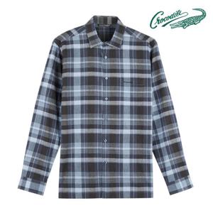 [크로커다일] 타탄 체크 코튼 남성남방 CDAA5WS3411