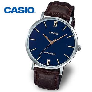 [정품] CASIO 카시오 남성 가죽 손목시계 MTP-VT01L-2B