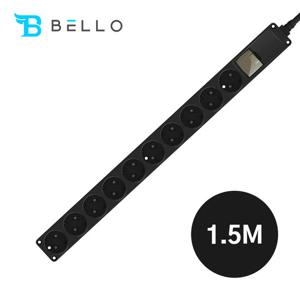 현대일렉트릭 블랙 멀티탭 블랙탭 10구 1.5m