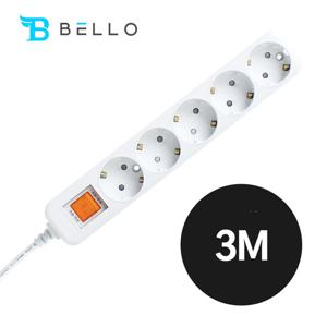 현대일렉트릭 접지 메인스위치 5구 3m 멀티탭