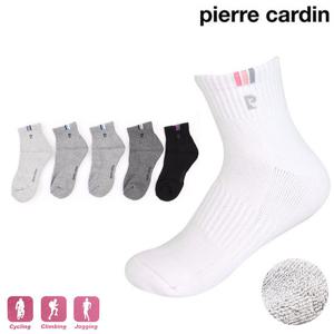 [피에르가르뎅]여성 삼선단목스포츠파일양말5족택1 국내산[3799]