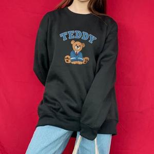 [험블] 오버핏맨투맨 곰돌이 롱맨투맨