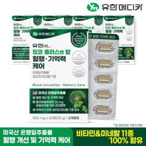 유한메디카 징코 플러스 엔 탑 혈행 기억력 케어 5개(10개월)
