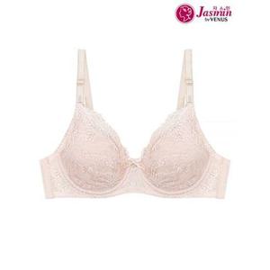 [자스민by비너스]튤 레이스 자수 커버 와이어 풀컵 홑겹 브라 jbra027