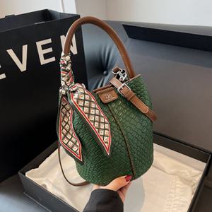 하늬바람 데일리 위빙 버킷백 4color 토트백 크로스백 수납력좋은 미니가방 원통 숄더백