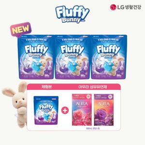 플러피버니 초고농축 캡슐세제 코튼향& 화이트머스크향 100입x3개+6입x1개+아우라680