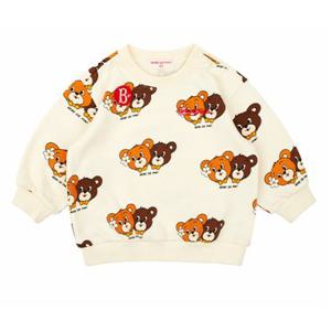 [백화점][베베드피노]올 오버 허니 베어 베이비 스웨트 셔츠BP51MR123