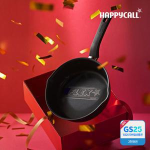 [2월5일 단하루  리뷰후기+GS편의점 기프티콘 증정] 해피콜 플렉스팬 IH 와이드 인덕션 후라이팬 22cm(매트블랙)