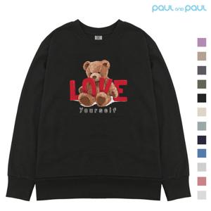 [폴앤폴] 러브 곰돌이 남여공용 맨투맨 2XL까지