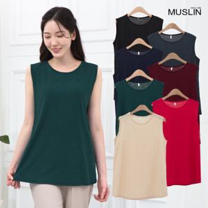 [모슬린]엄마옷 데일리 나시 티셔츠 106FGH084 마담/중년여성/빅