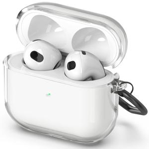 신지모루 변색방지 에어팟 3세대용 TPU 클리어 투명 케이스+키링