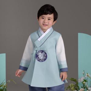 [더예한복] QT569-바다별이 남아 아동한복