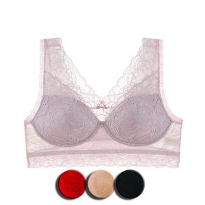 [비너스]가벼운 착용감 빅 플라워 컵란쥬 브라탑 VLGC646