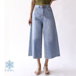 [헤이올리]굿바이세일/55,66/ 썸머 라이트 데님 난스판  큐롯 8부팬츠 PH1173