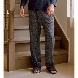 부드럽고 신축성 좋은 수입 면 니트 페이즐리 남자 파자마 바지 WPA346MP