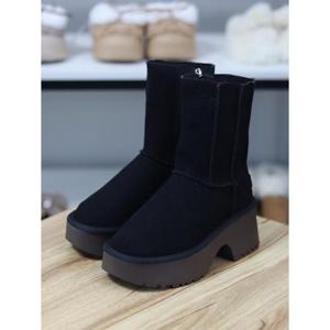 바이로쏘 세이브존06 라운드 토 스웨이드 통굽 6cm 앵클부츠 (BY)24F12264BC2