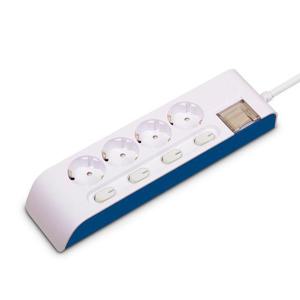 현대일렉트릭 멀티탭 선이 굵은 하이탭 멀티코드 개별스위치 4구 1.5M (16A)