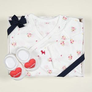 HP)[블루독베이비]RD)로맨틱플라워배내가운하트파일양말(45170001040