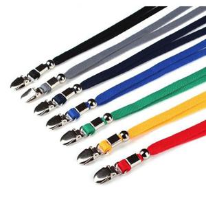 고급 칼라 크립 집게 목걸이 명찰줄 9mm